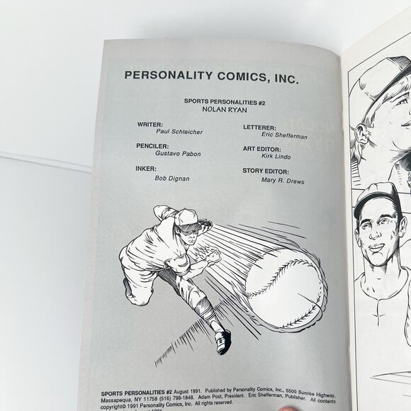 🎁 Vintage 1991 Sports Personalities Nolan Ryan Baseball Comic Book - Picture 3 of 4